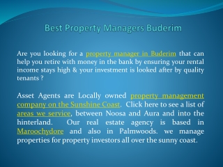 Best Property Managers Buderim