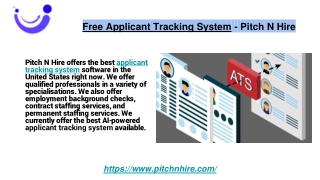 Free Applicant Tracking System - Pitch N Hire