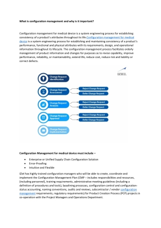 What is configuration management and why is it important