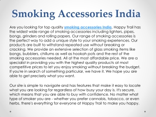 Smoking Accessories India