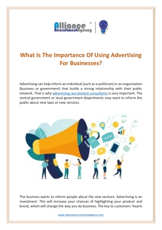 What is the importance of using advertising for businesses?