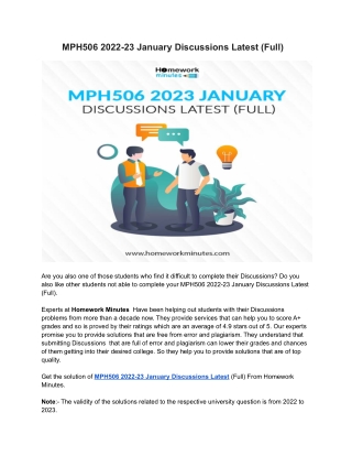 MPH506 2022-23 January Discussions Latest (Full)