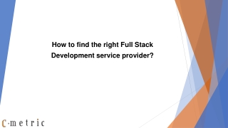 How to find the right Full Stack Development service provider_