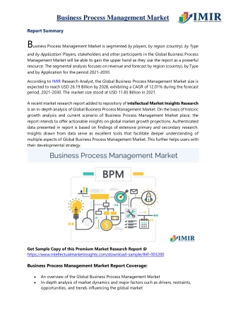 Business Process Management Market Size worth $26.19 Billion