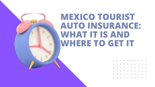 Mexico Tourist Auto Insurance What It Is and Where to Get It