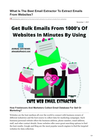 What Is The Best Email Extractor To Extract Emails From Websites (1)