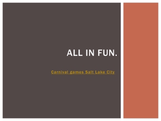 Carnival games Salt Lake City, All in Fun.