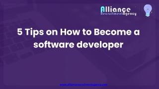 5 Tips on How to become a software developer?