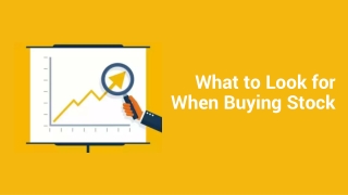 Pritam Deuskar - What to Look for When Buying Stock