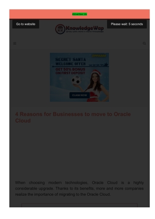 4 Reasons for Businesses to move to Oracle Cloud