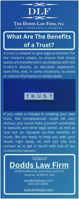 What Are The Benefits of a Trust? | Trust Attorneys | Surprise, AZ