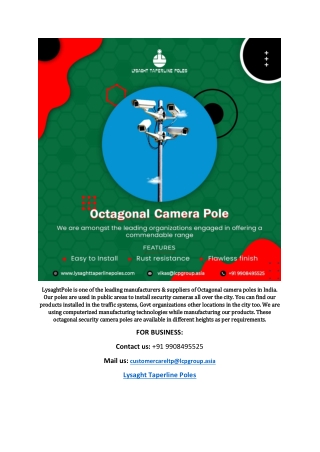 Camera poles suppliers in India