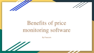 Benefits of price monitoring software