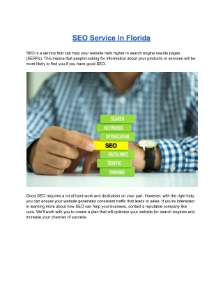 SEO Service in Florida