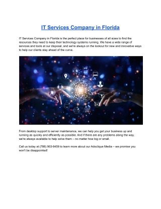 IT Services Company in Florida
