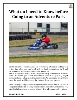 What Do I Need To Know Before Going To An Adventure Park