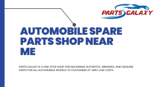 Automobile Spare Parts Shop Near Me  Parts Galaxy