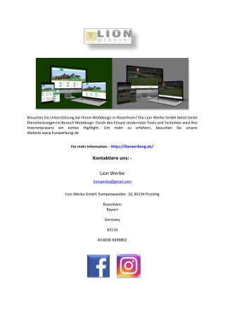 webdesign rosenheim | lionwerbung.de