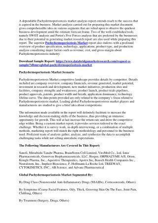 Pachydermoperiostosis Market