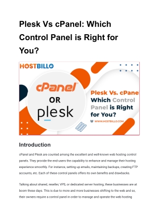 Plesk Vs cPanel_ Which Control Panel is Right for You_