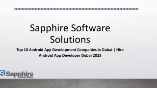 Top 10 Android App Development Companies in Dubai  Hire Android App Developer Dubai 2023