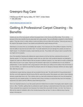 Greenpro Rug Care