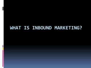 Inbound marketing service