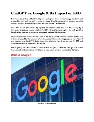 ChatGPT vs. Google & Its Impact on SEO