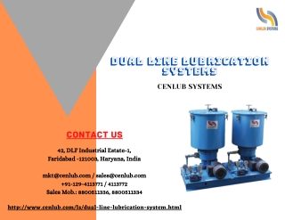 Best Dual Line Lubrication Systems in India