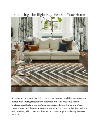 Choosing The Right Rug Size For Your Home