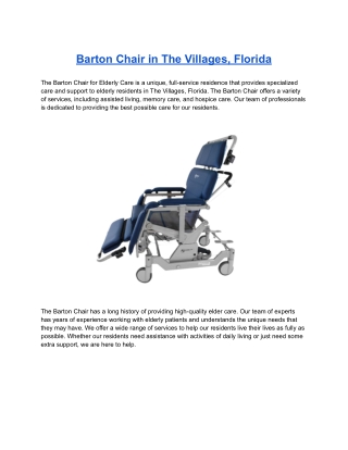 Barton Chair in The Villages, Florida