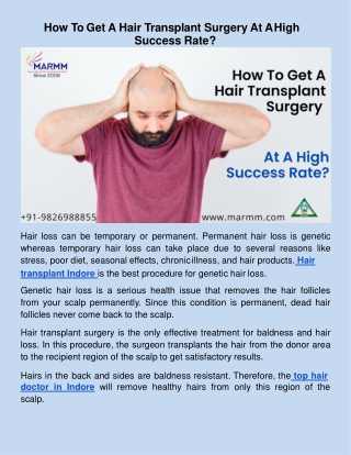How To Get A Hair Transplant Surgery At A High Success Rate_.docx
