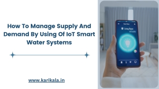 How To Manage Supply And Demand By Using Of IoT Smart Water Systems