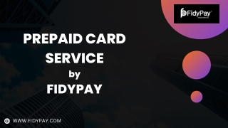 Prepaid Card Service Provider Company - FidyPay