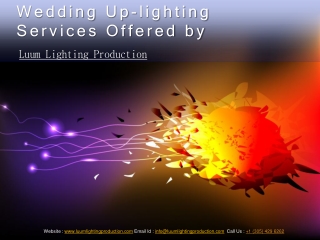 Wedding Up-lighting Services Offered by Luum Lighting Production