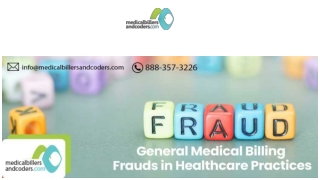 General Medical Billing Frauds in Healthcare Practices