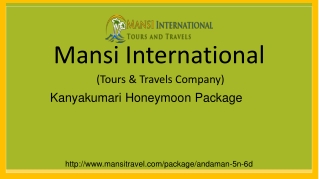 Kanyakumari Honeymoon Package