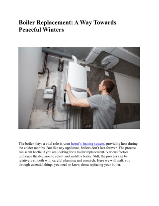 Boiler Replacement