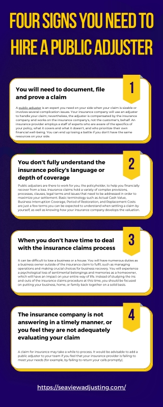 Four Signs You Need to Hire a Public Adjuster