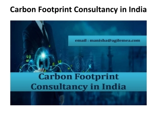 Carbon Footprint Consultancy in India