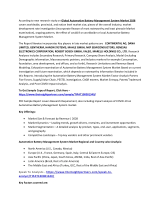 Automotive Battery Management System