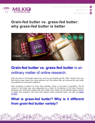 Grain-fed butter vs. grass-fed butter: why grass-fed butter is better