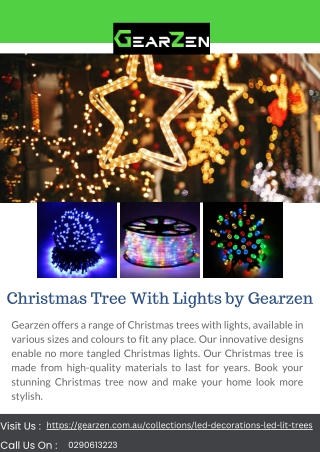 Christmas Tree With Lights by Gearzen