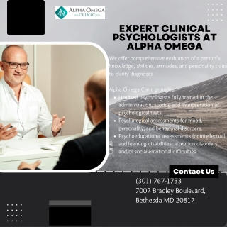 Expert Clinical Psychologists at Alpha Omega