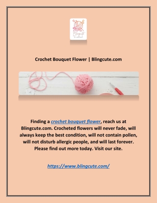 Crochet Bouquet Flower | Blingcute.com