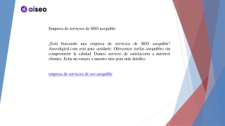 Empresa de servicios de SEO asequible    aiseodigital.com