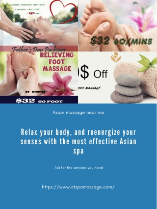 Relax your body and reenergize your senses with the most effective Asian spa