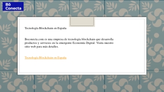 Tecnología Blockchain en España  Boconecta.com