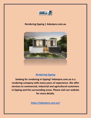 Rendering Epping | Adampro.com.au