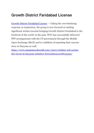 Growth-District-Faridabad-License